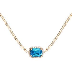 NEW! Dainty “Azeilia” 18K Aquamarine Tennis Choker
